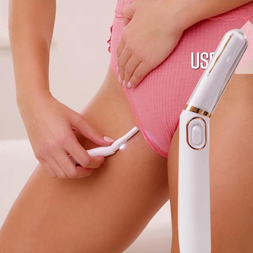 Bikini Shaver and Trimmer Hair Remover for Women, Dry Use Electric Razor 1 Pack